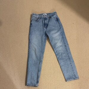 Zara Light Blue Denim Straight Jeans